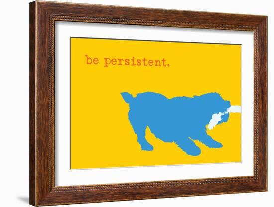 Persistent - Yellow Version-Dog is Good-Framed Art Print