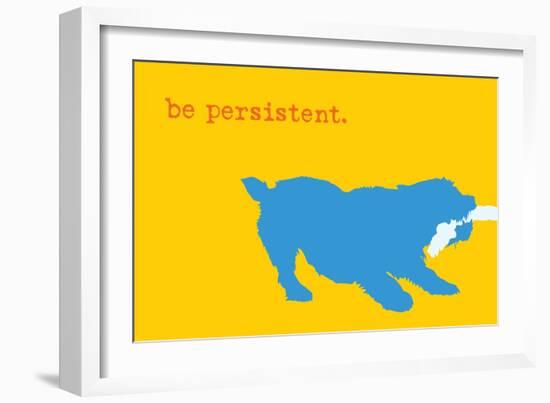 Persistent - Yellow Version-Dog is Good-Framed Art Print