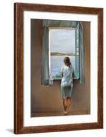 Person at the Window-Salvador Dalí-Framed Art Print