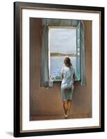 Person at the Window-Salvador Dalí-Framed Art Print