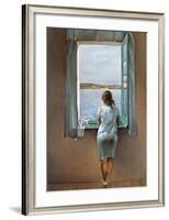 Person at the Window-Salvador Dalí-Framed Art Print