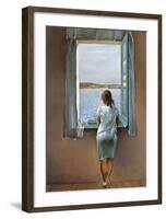 Person at the Window-Salvador Dalí-Framed Art Print
