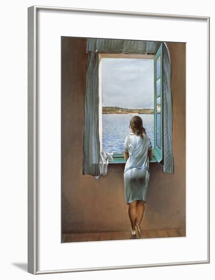 Person at the Window-Salvador Dalí-Framed Art Print