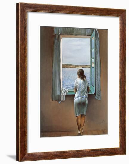 Person at the Window-Salvador Dalí-Framed Art Print