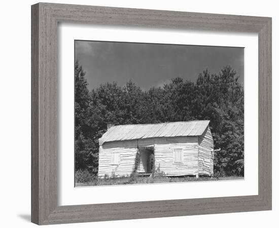 person cabin in Hale County, Alabama, c.1936-Walker Evans-Framed Photographic Print