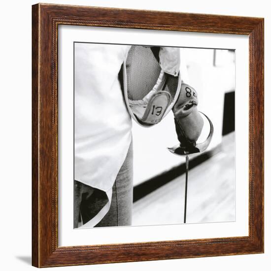 Person Holding a Fencing Sword-null-Framed Photographic Print