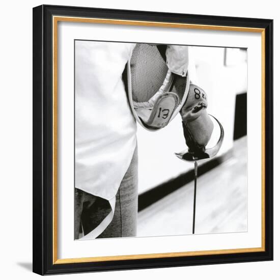 Person Holding a Fencing Sword-null-Framed Photographic Print