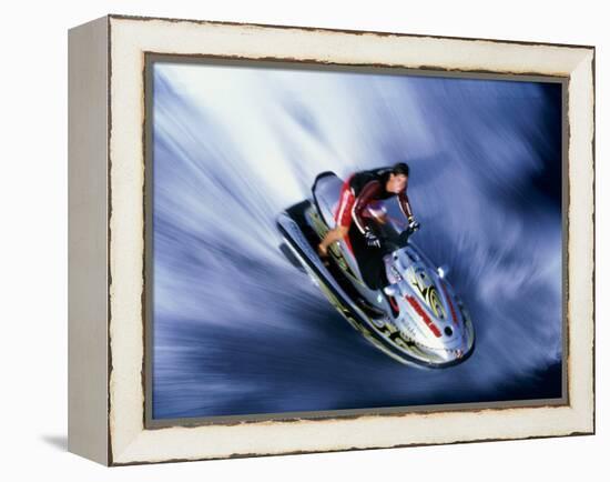 Person Riding a Jet Ski-null-Framed Premier Image Canvas