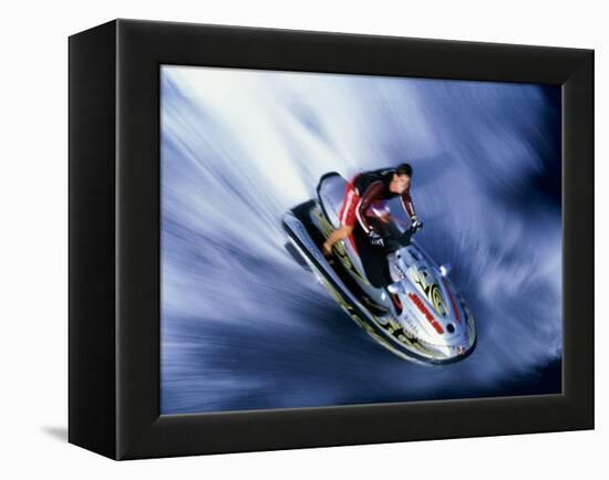 Person Riding a Jet Ski-null-Framed Premier Image Canvas