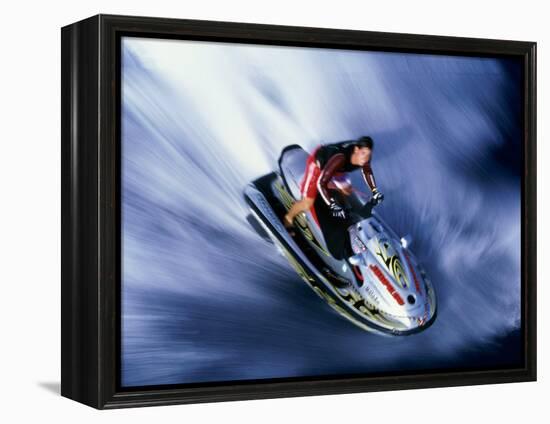 Person Riding a Jet Ski-null-Framed Premier Image Canvas