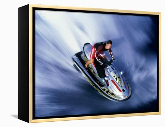 Person Riding a Jet Ski-null-Framed Premier Image Canvas