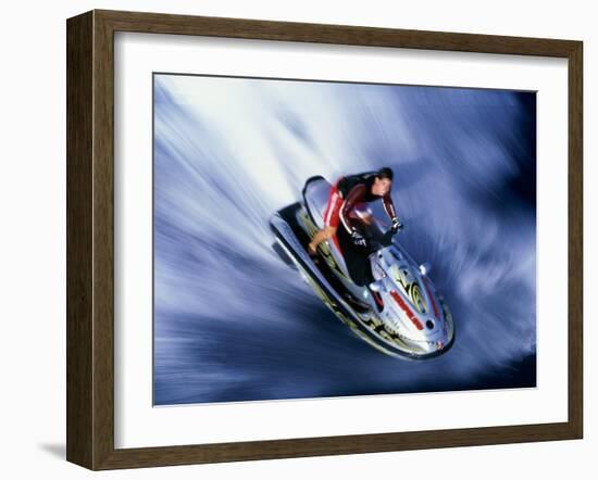 Person Riding a Jet Ski-null-Framed Photographic Print