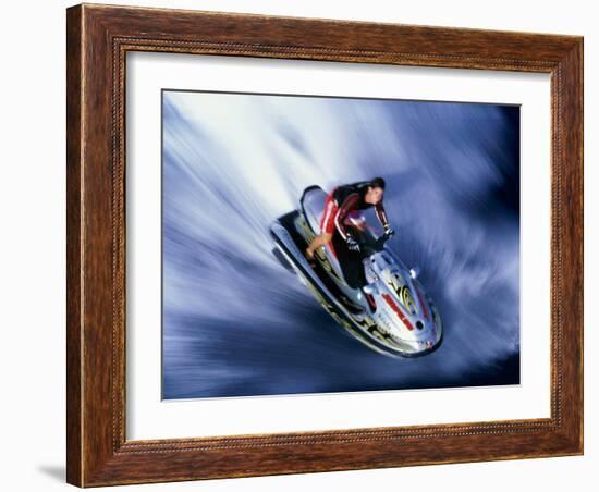 Person Riding a Jet Ski-null-Framed Photographic Print