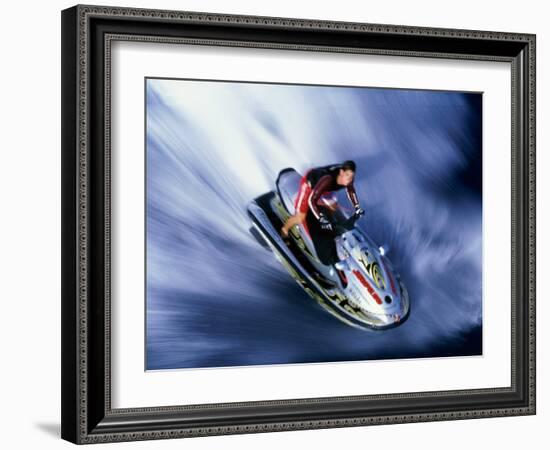 Person Riding a Jet Ski-null-Framed Photographic Print