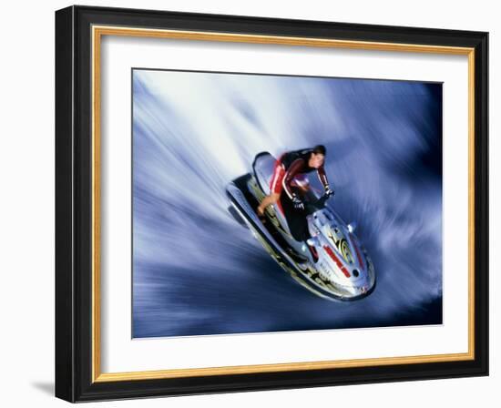 Person Riding a Jet Ski-null-Framed Photographic Print