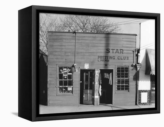 person shop fronts in Vicksburg, Mississippi, 1936-Walker Evans-Framed Premier Image Canvas