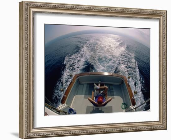 Person Sitting in a Boat-null-Framed Photographic Print