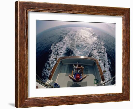 Person Sitting in a Boat-null-Framed Photographic Print