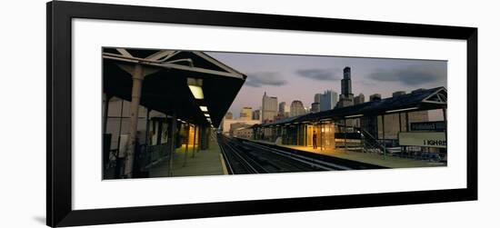 Person Standing on a Railroad Station Platform, Chicago, Illinois, USA-null-Framed Photographic Print