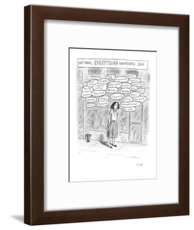 Person Thinking About Everything New Yorker Cartoon Premium Giclee Print By Roz Chast Artcom