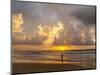 Person walking on beach, South Padre Island.-Larry Ditto-Mounted Photographic Print