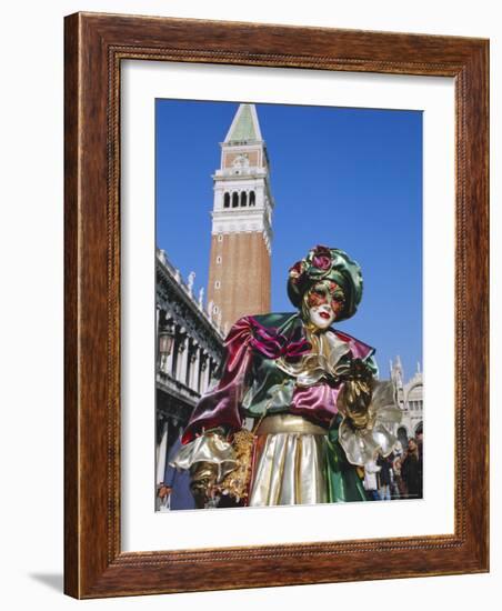Person Wearing Masked Carnival Costume, Veneto, Italy-Bruno Morandi-Framed Photographic Print