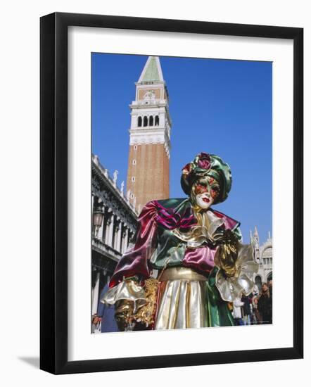 Person Wearing Masked Carnival Costume, Veneto, Italy-Bruno Morandi-Framed Photographic Print