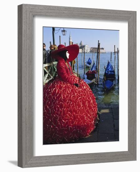 Person Wearing Masked Carnival Costume, Veneto, Italy-Bruno Morandi-Framed Photographic Print