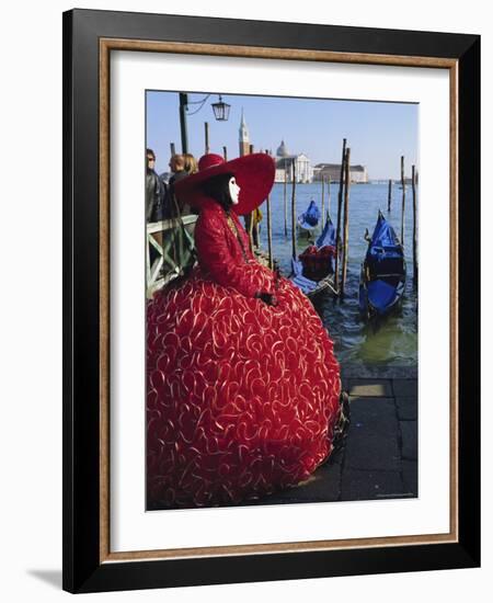 Person Wearing Masked Carnival Costume, Veneto, Italy-Bruno Morandi-Framed Photographic Print