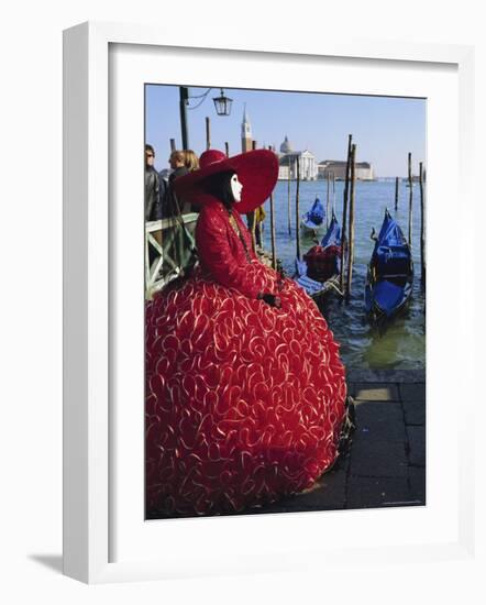 Person Wearing Masked Carnival Costume, Veneto, Italy-Bruno Morandi-Framed Photographic Print