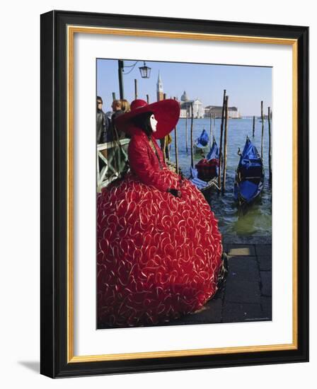 Person Wearing Masked Carnival Costume, Veneto, Italy-Bruno Morandi-Framed Photographic Print