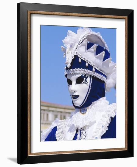 Person Wearing Masked Carnival Costume, Venice Carnival, Venice, Veneto, Italy-Bruno Morandi-Framed Photographic Print