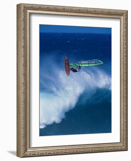 Person Windsurfing in the Sea-null-Framed Photographic Print