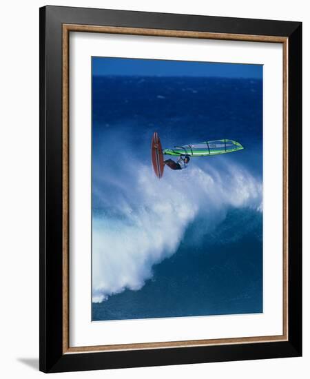 Person Windsurfing in the Sea-null-Framed Photographic Print