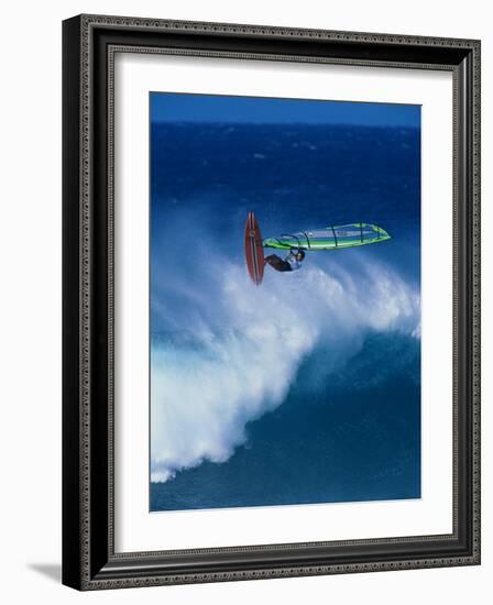 Person Windsurfing in the Sea-null-Framed Photographic Print