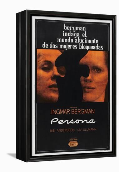 Persona, Argentinan poster, Bibi Andersson, Liv Ullmann, 1966-null-Framed Stretched Canvas