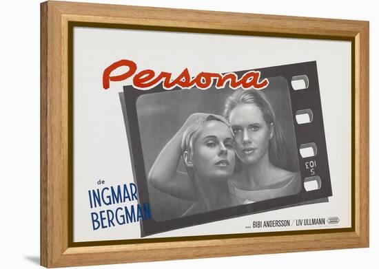 Persona, Bibi Andersson, Liv Ullmann, Belgian lobbycard, 1966-null-Framed Stretched Canvas