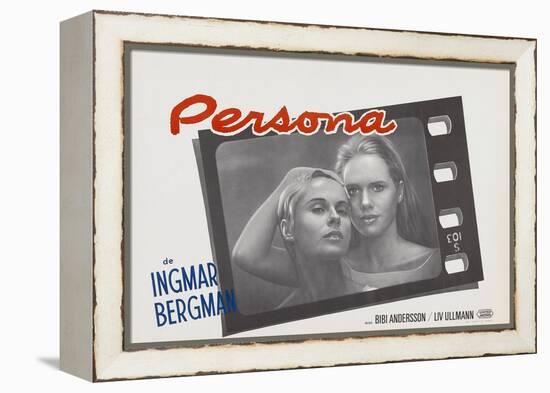 Persona, Bibi Andersson, Liv Ullmann, Belgian lobbycard, 1966-null-Framed Stretched Canvas