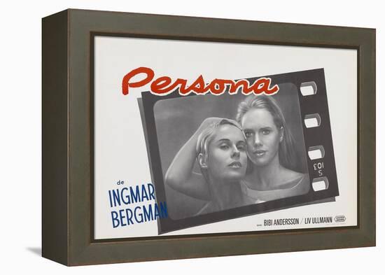 Persona, Bibi Andersson, Liv Ullmann, Belgian lobbycard, 1966-null-Framed Stretched Canvas