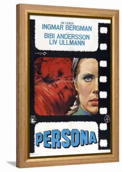 Persona, Italian poster, Liv Ullmann, 1966-null-Framed Stretched Canvas