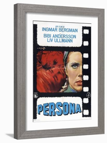 Persona, Italian poster, Liv Ullmann, 1966-null-Framed Art Print