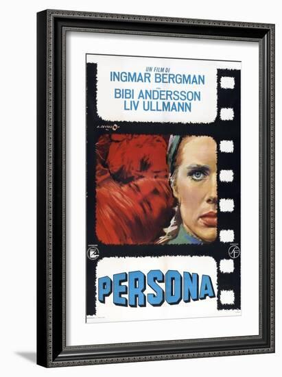 Persona, Italian poster, Liv Ullmann, 1966-null-Framed Premium Giclee Print