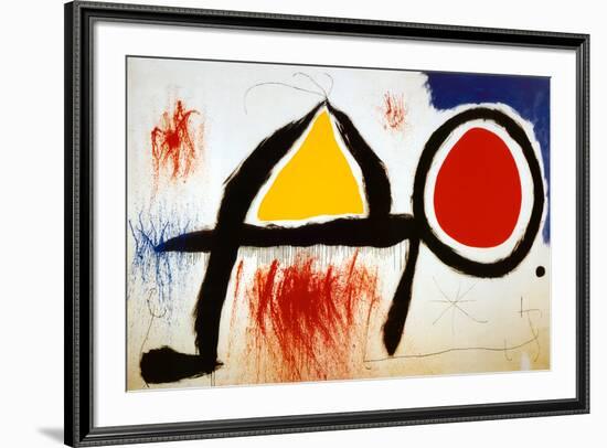 Personagge Devan Le Soleil-Joan Miro-Framed Art Print