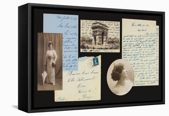 Personal Archives of Correspondence, 1897-1908, 1912-21 (Pen and Ink on Paper, B/W Photo)-Enrico Caruso-Framed Premier Image Canvas