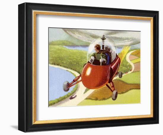 Personal Helicopter-null-Framed Art Print