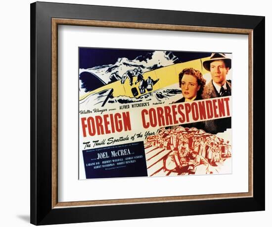 Personal History, 1940 "Foreign Correspondent" Directed by Alfred Hitchcock-null-Framed Giclee Print