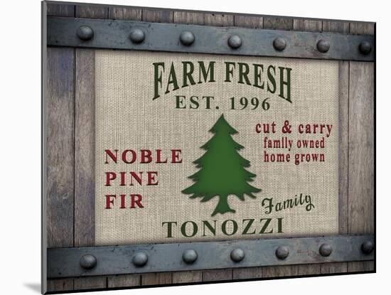 Personalized Christmas Sign V10-LightBoxJournal-Mounted Giclee Print