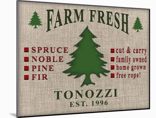 Personalized Christmas Sign V11-LightBoxJournal-Mounted Giclee Print
