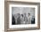 persones in the lineup for food at mealtime in the flood refugee camp, Forrest City, Arkansas, 1937-Walker Evans-Framed Photographic Print