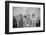 persones in the lineup for food at mealtime in the flood refugee camp, Forrest City, Arkansas, 1937-Walker Evans-Framed Photographic Print